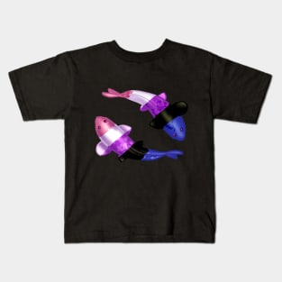 GenderFluid LGBTQ Koi Fishes Kids T-Shirt